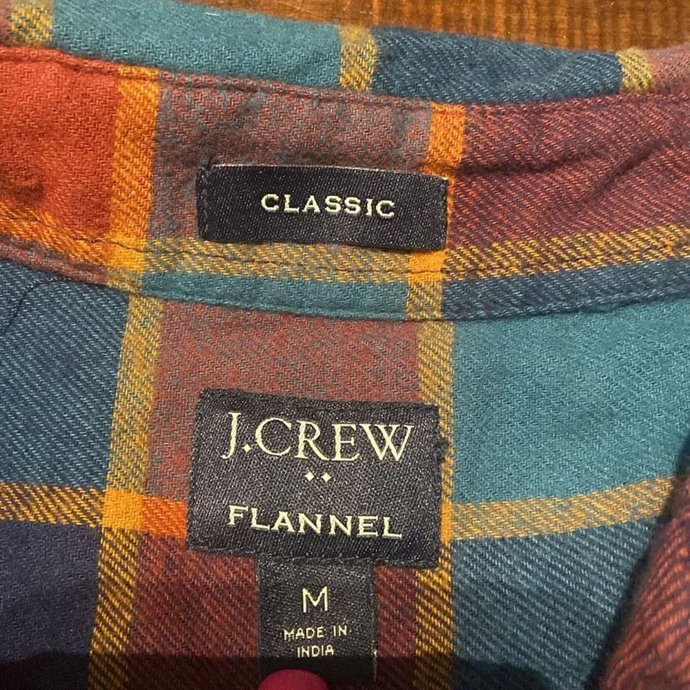 J. Crew Flannel Button Up Shirt Medium